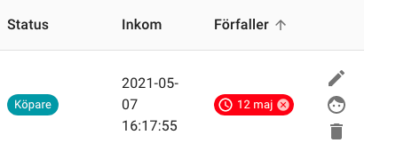 CRM, intresseanmälan