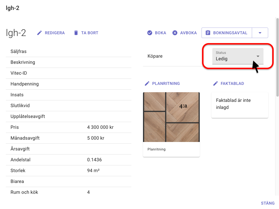 bostadsväljare, intresseanmälan